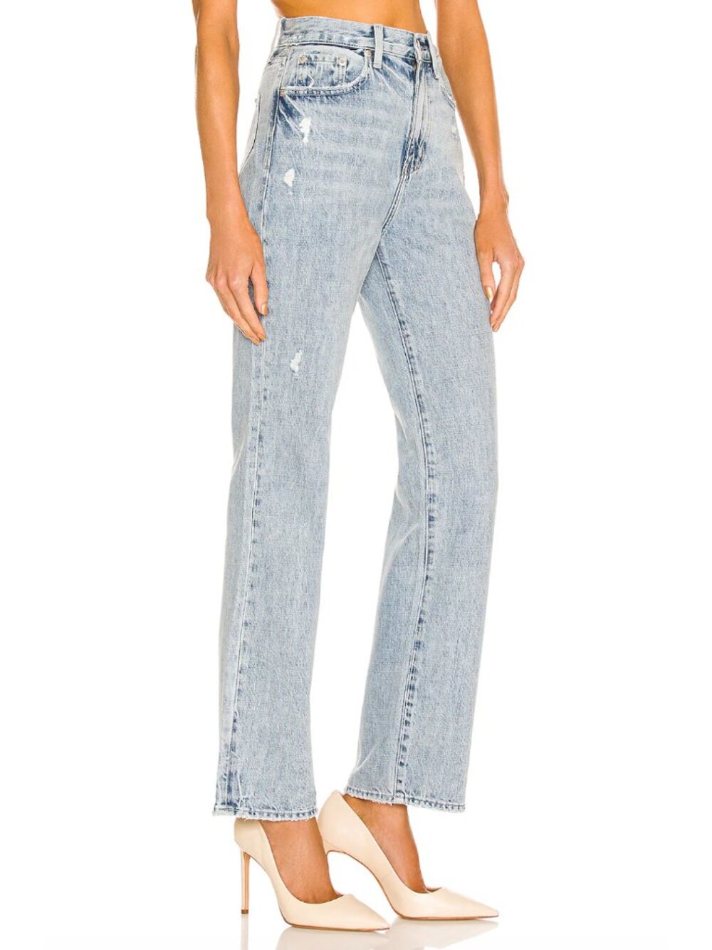NWT Pistola Light Wash Blue Lightweight Cassie High Rise Straight Leg Jeans - Picture 6 of 6